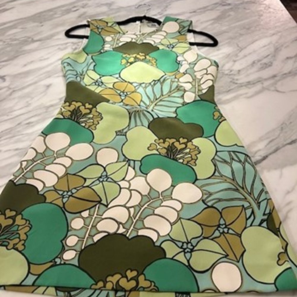 ZARA RETRO FLORAL DRESS WITH MATCHING SCRUNCHIE